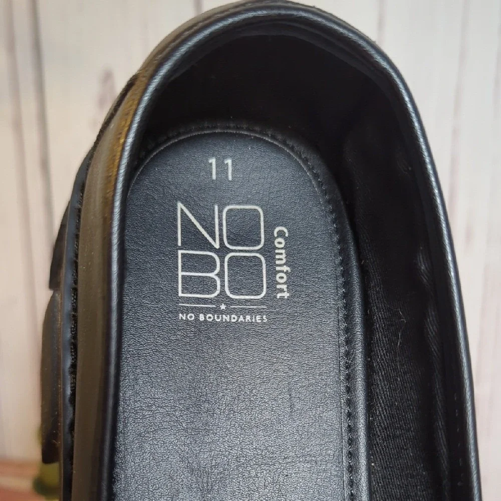 Vintage Y2K No Boundaries Black Platform Loafers Chunky Lug Sole Preppy Women 11